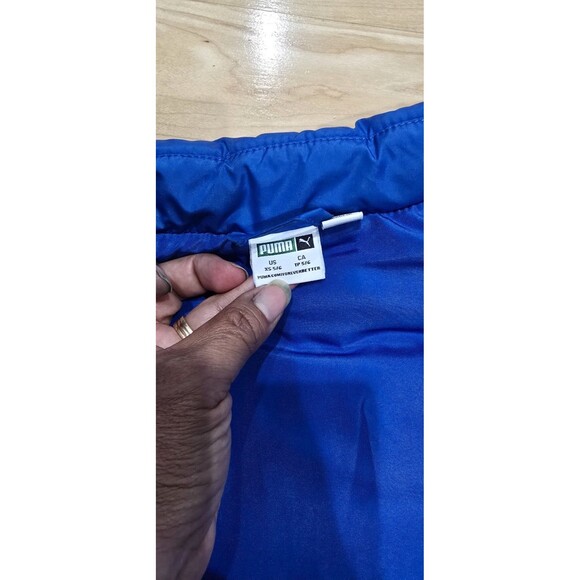 Puma Boy's Blue Full Zip Puffer Vest Size 5/6 - Picture 6 of 8